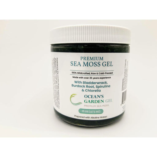 Ocean's Garden Gel - Premium Seamoss with Bladderwrack, Burdock root, and Spirulina & Chorella (Case)8oz - 16oz - 32oz.