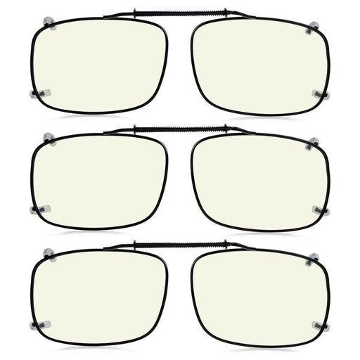 Eyekeeper  - 3 Pack Wide Clip on Blue Light Filter Glasses C60 (58MMx38MM)