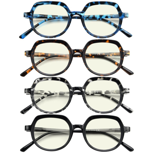 Eyekeeper  - 4 Pack Blue Light Filter Reading Glasses UV2016