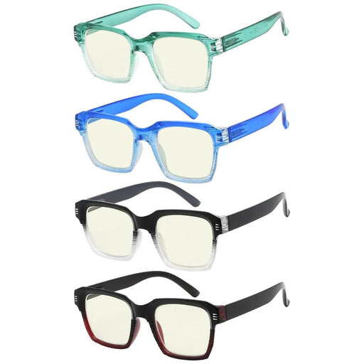 Eyekeeper  - 4 Pack Blue Light Filter Reading Glasses UVR2024