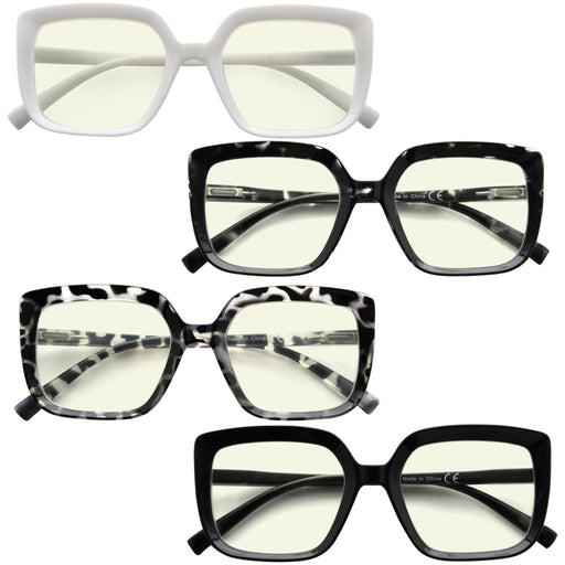 Eyekeeper  - 4 Pack Blue Light Filter Reading Glasses UVR2014