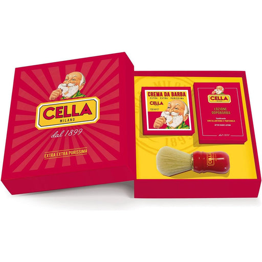 Cella Shaving Set Gift Pack - Shaving Cream 150ml, Aftershave Lotion 100ml And Shaving Brush