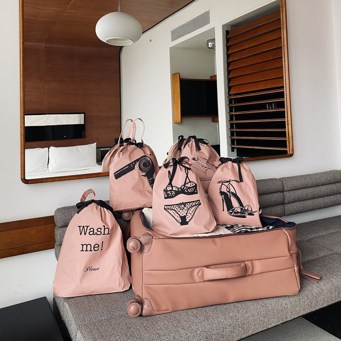 Bag-All - Polkadot Lingerie Travel Bag, Pink/Blush