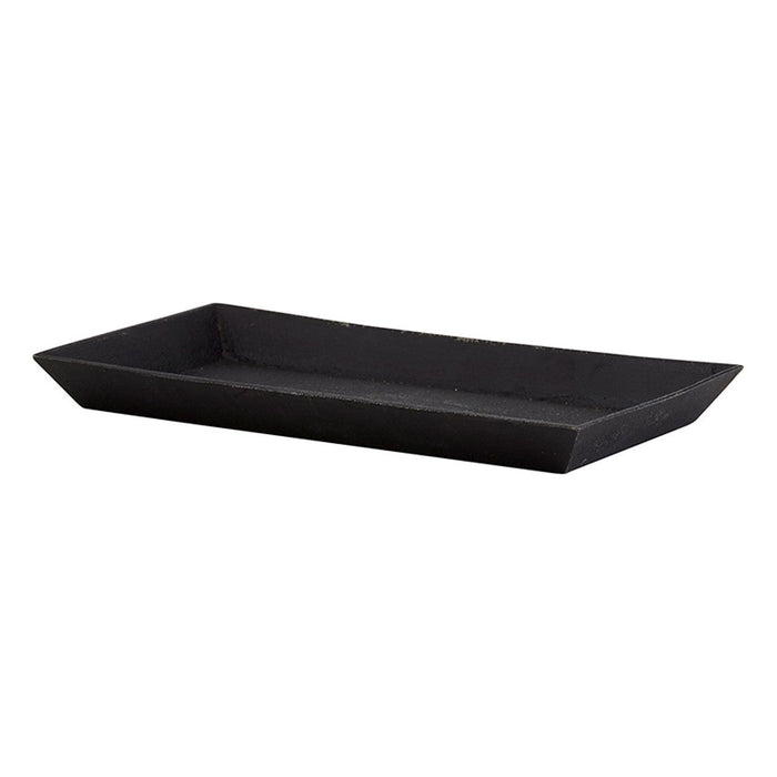 The Bullish Store - Cast Iron Serving Tray | Rectangular Black Platter | 10" X 6"