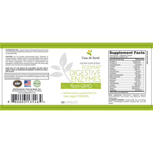 casa de sante - Low FODMAP Certified Digestive Enzymes