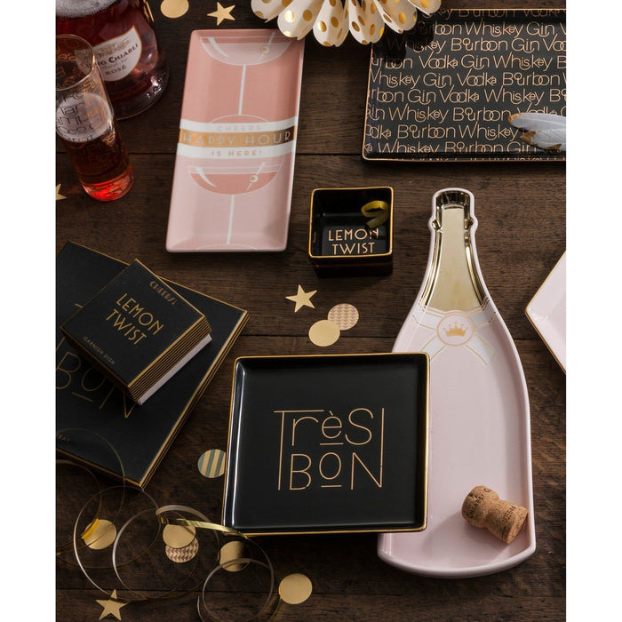 The Bullish Store - Deco Style Happy Hour Is Here Vertical Tray In Gift Box