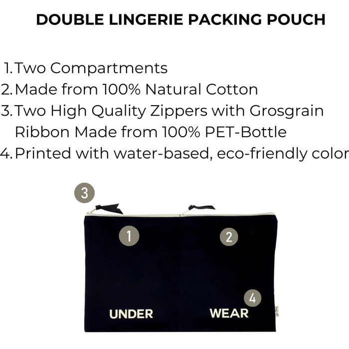 Bag-All - Double Lingerie Packing Pouch, Black