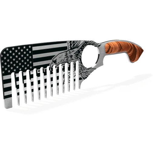 American Flag Beard Comb