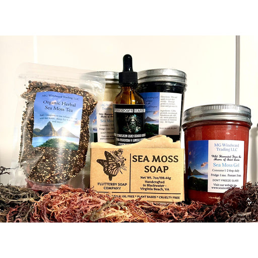 MG Windward Trading LLC - Organic Sea Moss Health and Beauty Gift Set 8oz