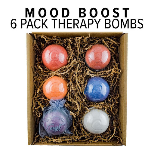 Cosset Bath And Body - Mood Boost Therapy Bomb 6-Pack (Bath Bombs To Improve Your Mood)