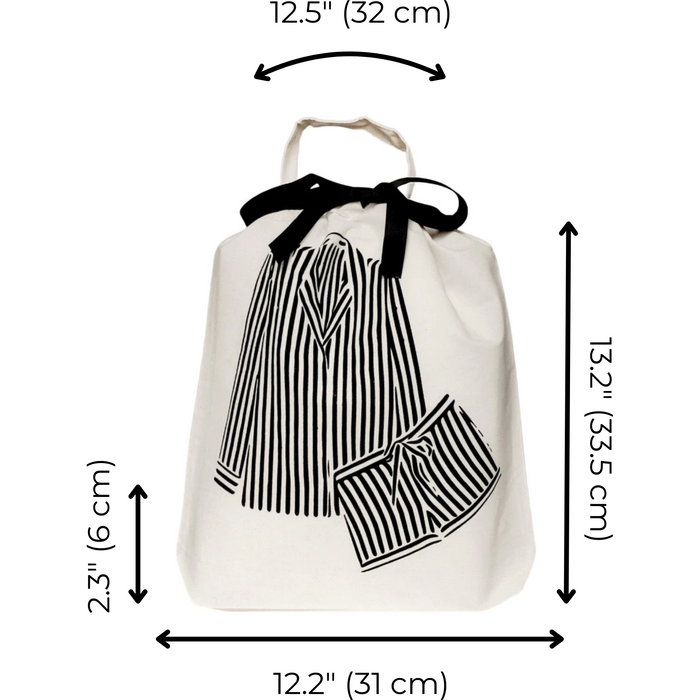 Bag-All - Striped Pajamas Travel Bag, Cream