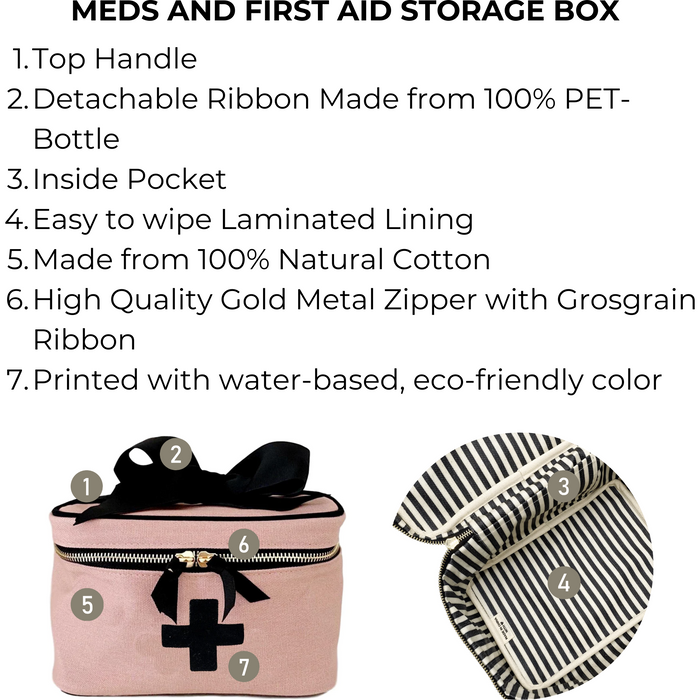 Bag-All - Meds And First Aid Storage Box, Pink/Blush
