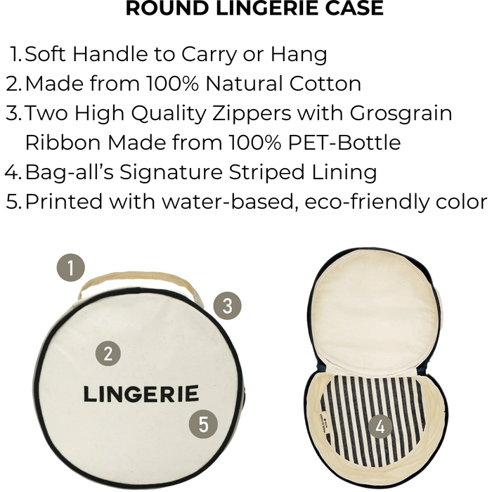 Bag-All - Round Lingerie Case, Cream