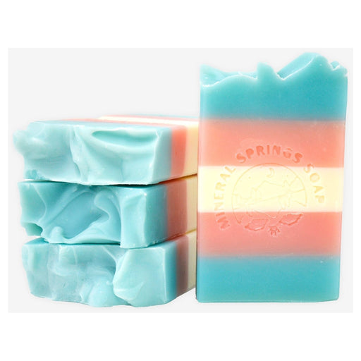 Mineral Springs Soap - Trans Pride Frosted Lavender & Sage Handcrafted Soap