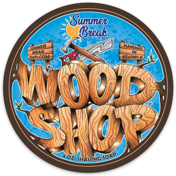 Summer Break Soaps Woodshop Shaving Soap 4oz