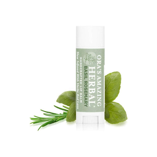 Ora's Amazing Herbal Natural Lip Balm, Herbal Infused, Basil Rosemary 0.14oz