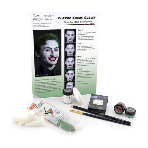 Graftobian Make-Up Company - Classic Chaos Clown Makeup Kit - 4oz