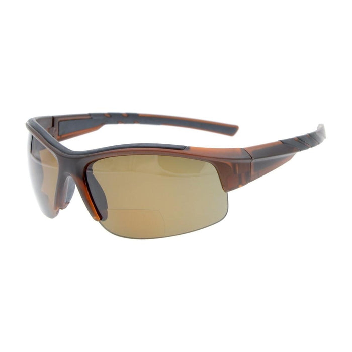 Eyekeeper.Com - Half Rim Tr90 Polarized Bifocal Reading Sunglasses Th6226Pgsg