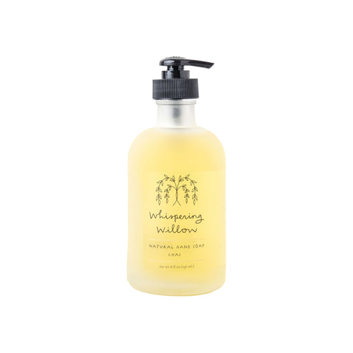Whispering Willow - Chai Natural Hand Soap in a Glass Bottle 8oz. 