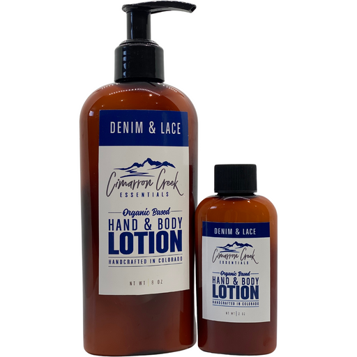 Cimarron Creek Essentials - Denim & Lace Organic Hand & Body Lotion 8oz