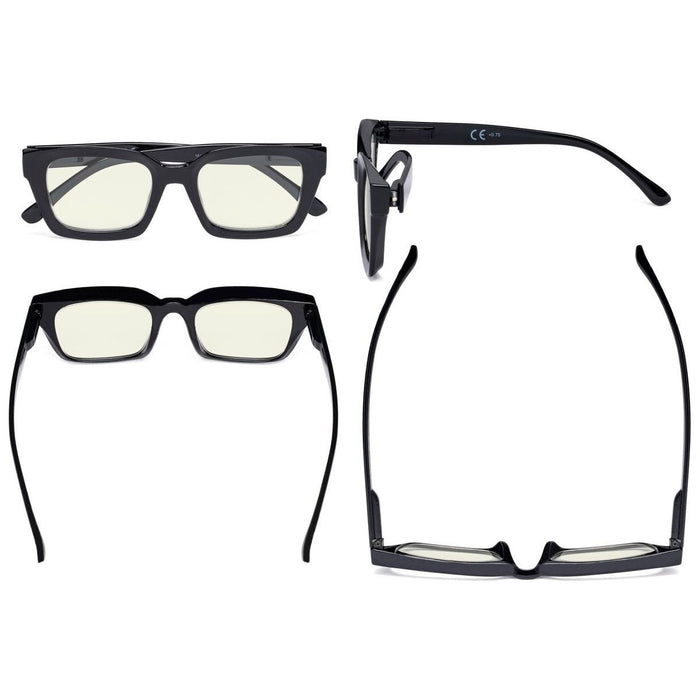 Eyekeeper.Com - Thicker Frame Blue Light Filter Reading Glasses Uvr9106