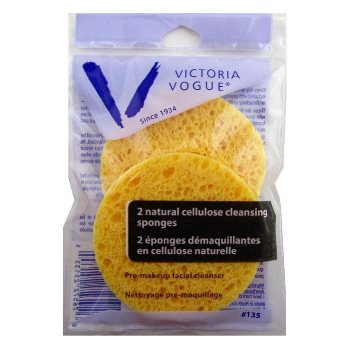 Victoria Vogue Natural Cellulose Cleansing Sponges 2 Pack