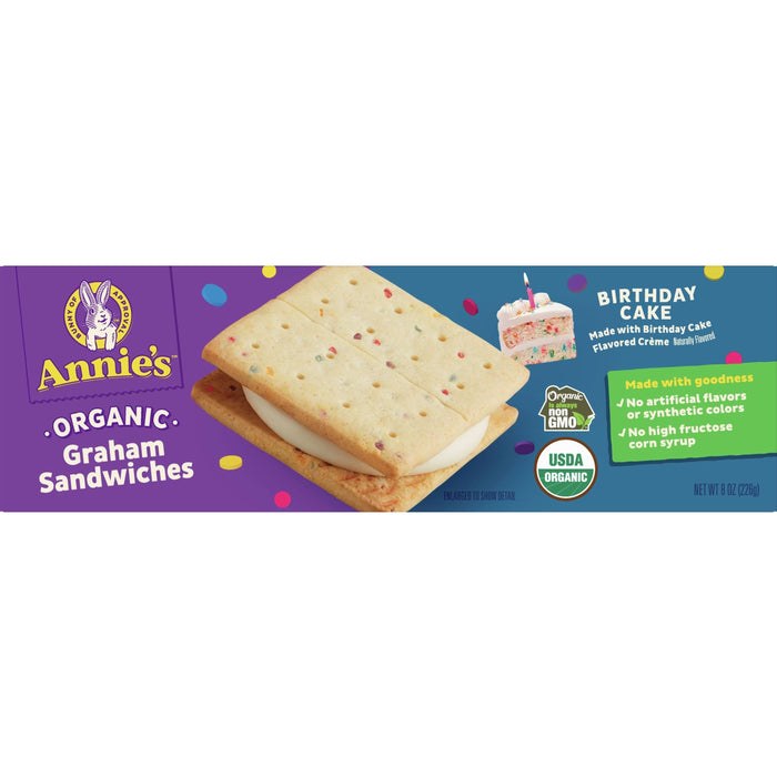 Annie's Homegrown Grəm Sandwich B'day Cake (Pack of 6-8 Oz)