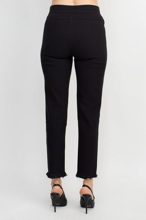 Alberto Makali Mid Waist Pull-On Size Zip Faux Pockets Shark Bite Hem Pant by Curated Brands