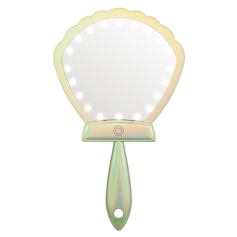 Lurella Cosmetics LED Shell Shock Mirror Handheld Mirror White Smoke Green
