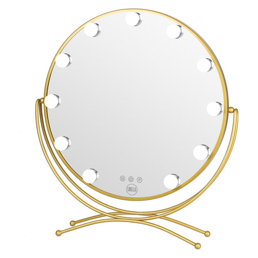 Lurella Cosmetics - 11 Bulb Round Vanity Mirror - Golden Child