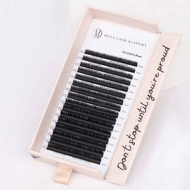 Mega Lash Academy 0.07 Cashmere Ultra Dark Volume Lash Trays
