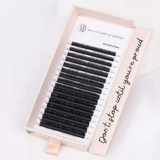 Mega Lash Academy 0.07 Cashmere Ultra Dark Volume Lash Trays Lavender C / Mixed 7-14 mm,CC / Mixed 7-14 mm,D / Mixed 7-14 mm