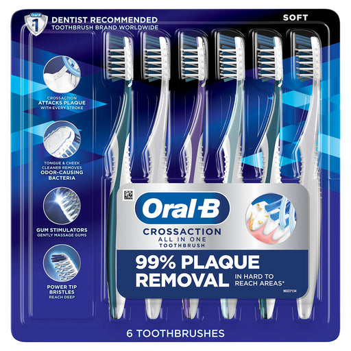 Oral-B Oral-B Cross Action All-In-One Toothbrushes 6 Count Toothbrushes
