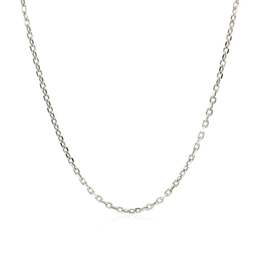 Bids.com Sterling Silver Rhodium Plated Cable Chain 1.5mm Necklaces