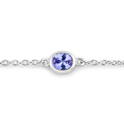 Bids.com 1.65 Carat Genuine Tanzanite .925 Sterling Silver Bracelet Bracelets