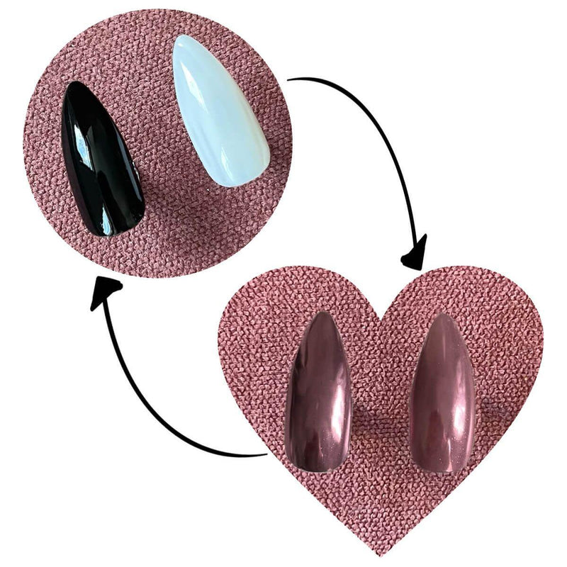 minimanimoo Magic Mirror Chrome Powder Rose Gold Nail Polish