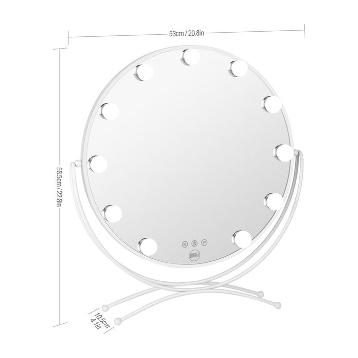 Lurella Cosmetics - 11 Bulb Round Vanity Mirror - Avalanche 10.12oz