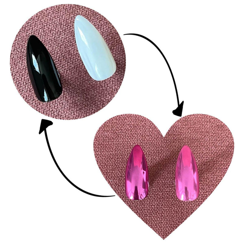 minimanimoo Magic Mirror Chrome Powder Hot Pink Nail Polish