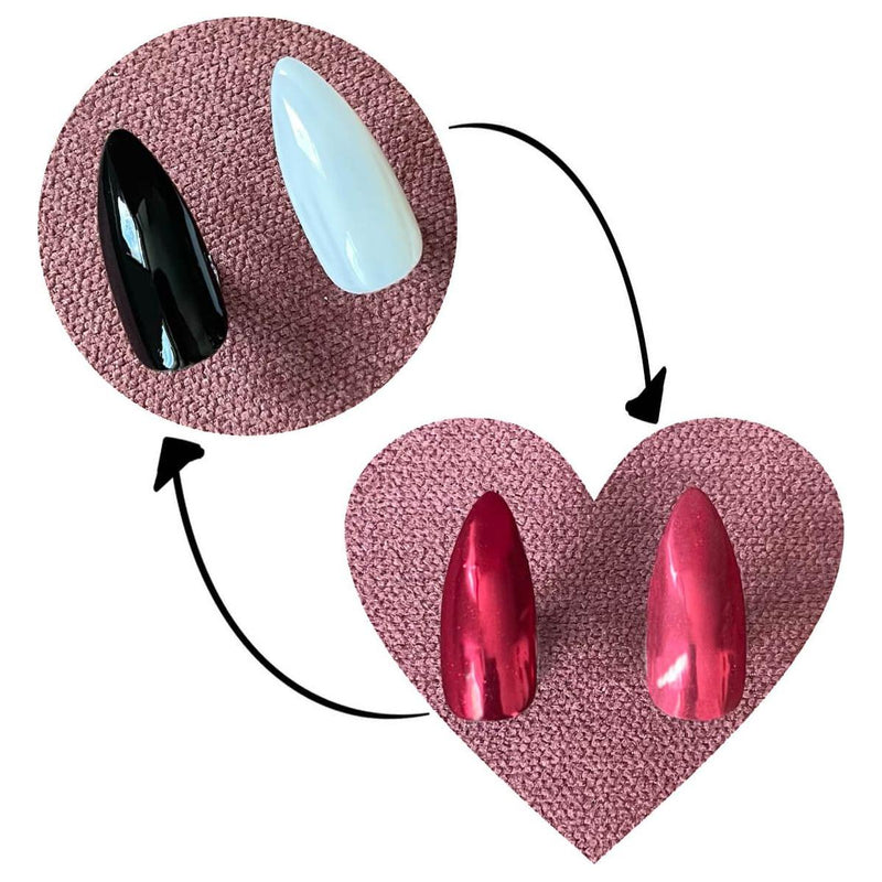 minimanimoo Magic Mirror Chrome Powder Red Nail Polish