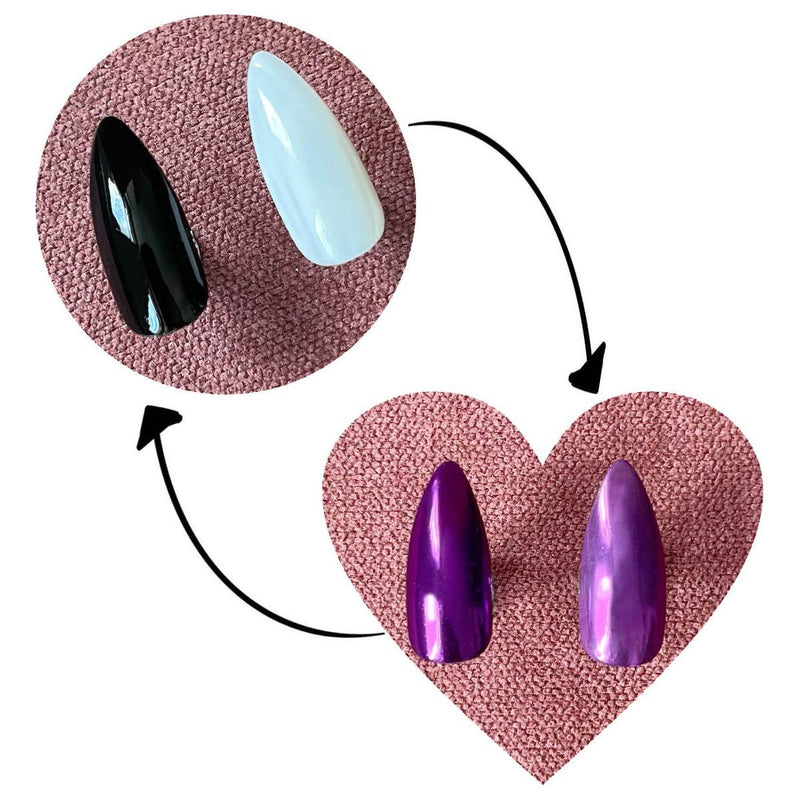 minimanimoo Magic Mirror Chrome Powder Purple Nail Polish