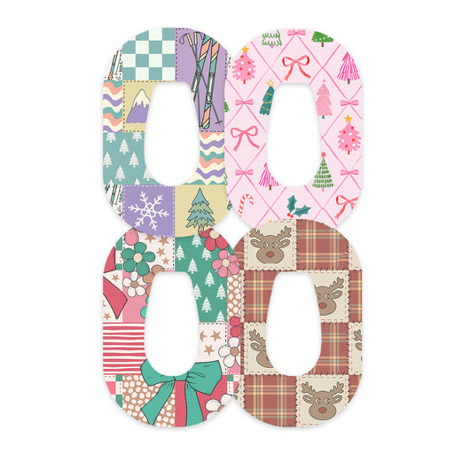 Peelz Holiday Patchwork Variety Dexcom G6 Patch Tape - Pump Peelz Patch Medical Tape