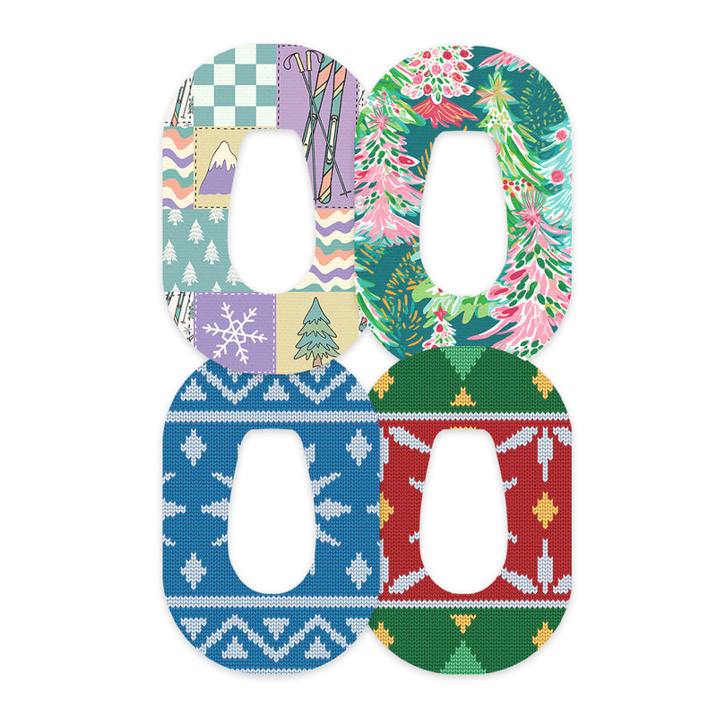 Peelz Winter Wonderland Variety Dexcom G6 Patch Tape - Pump Peelz Patch Medical Tape
