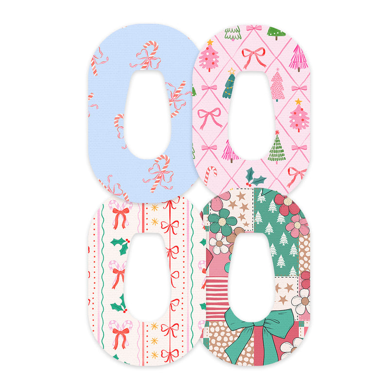 Peelz Pretty in Pink Holiday Variety Dexcom G6 Patch Tape - Pump Peelz Patch Medical Tape