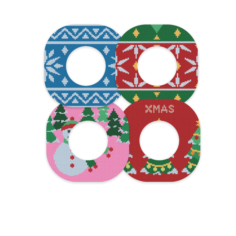 Peelz Ugly Sweater Variety Dexcom G7 and Stelo Patch Tape - Pump Peelz Patch Medical Tape