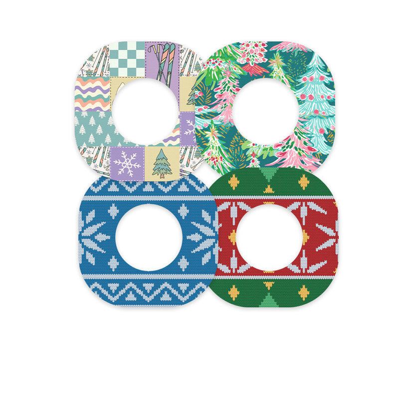 Peelz Winter Wonderland Variety Dexcom G7 and Stelo Patch Tape - Pump Peelz Patch Medical Tape