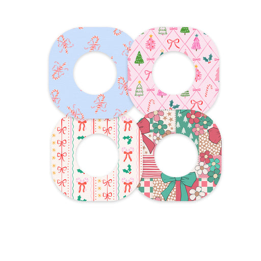Peelz Pretty in Pink Holiday Variety Dexcom G7 and Stelo Patch Tape - Pump Peelz Patch Medical Tape