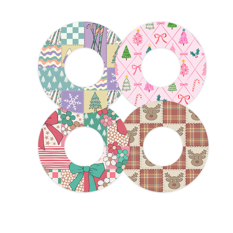 Peelz Holiday Patchwork Variety Patch  Tape Designed for the FreeStyle Libre 2 - Pump Peelz Patch Medical Tape