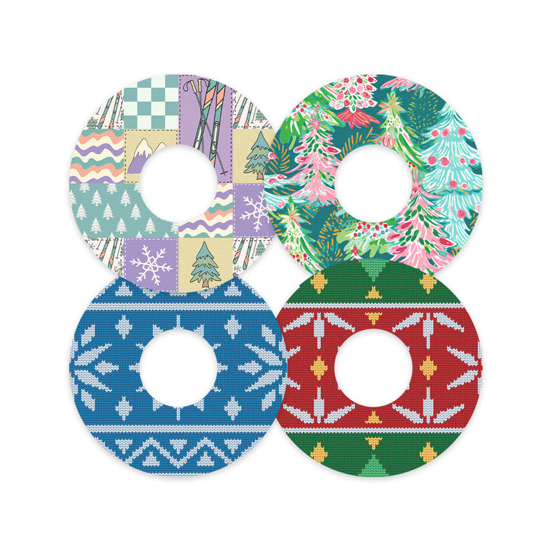 Peelz Winter Wonderland Variety Patch Tape Designed for the FreeStyle Libre 3 Plus & Lingo  - Pump Peelz Patch Medical Tape