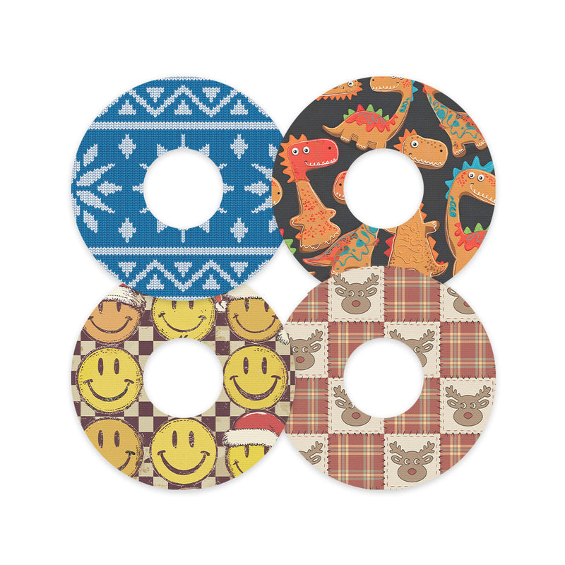 Peelz North Pole Crew Variety Patch Tape Designed for the FreeStyle Libre 3 Plus & Lingo  - Pump Peelz Patch Medical Tape