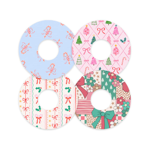 Peelz Pretty in Pink Holiday Variety Patch Tape Designed for the FreeStyle Libre 3 Plus & Lingo  - Pump Peelz Patch Medical Tape